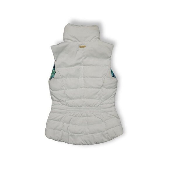 Lilly Pulitzer Syd Puffer Vest Goose Down Floral Lined Womens XS - Picture 2 of 12